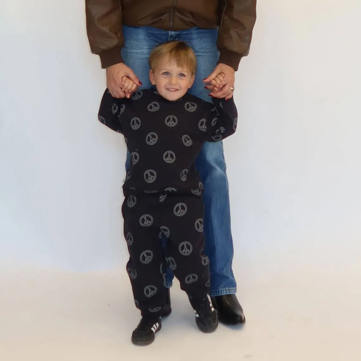 All Over Peace Sign Oversized Jogger