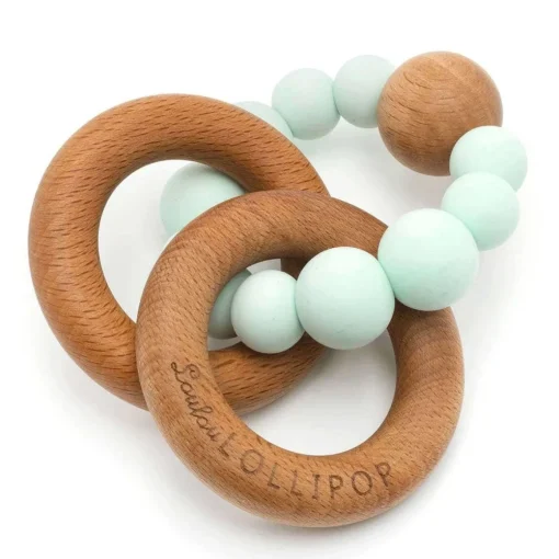 Bubble Silicone & Wood Teether