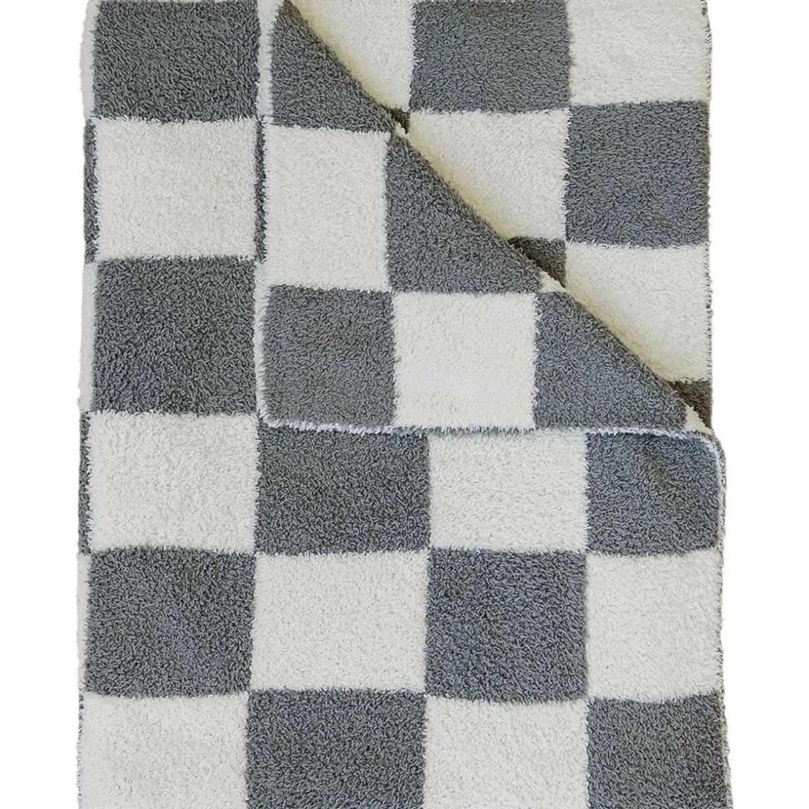 Checkered Plush Baby Blanket