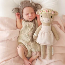 Cow Mini Knit Doll