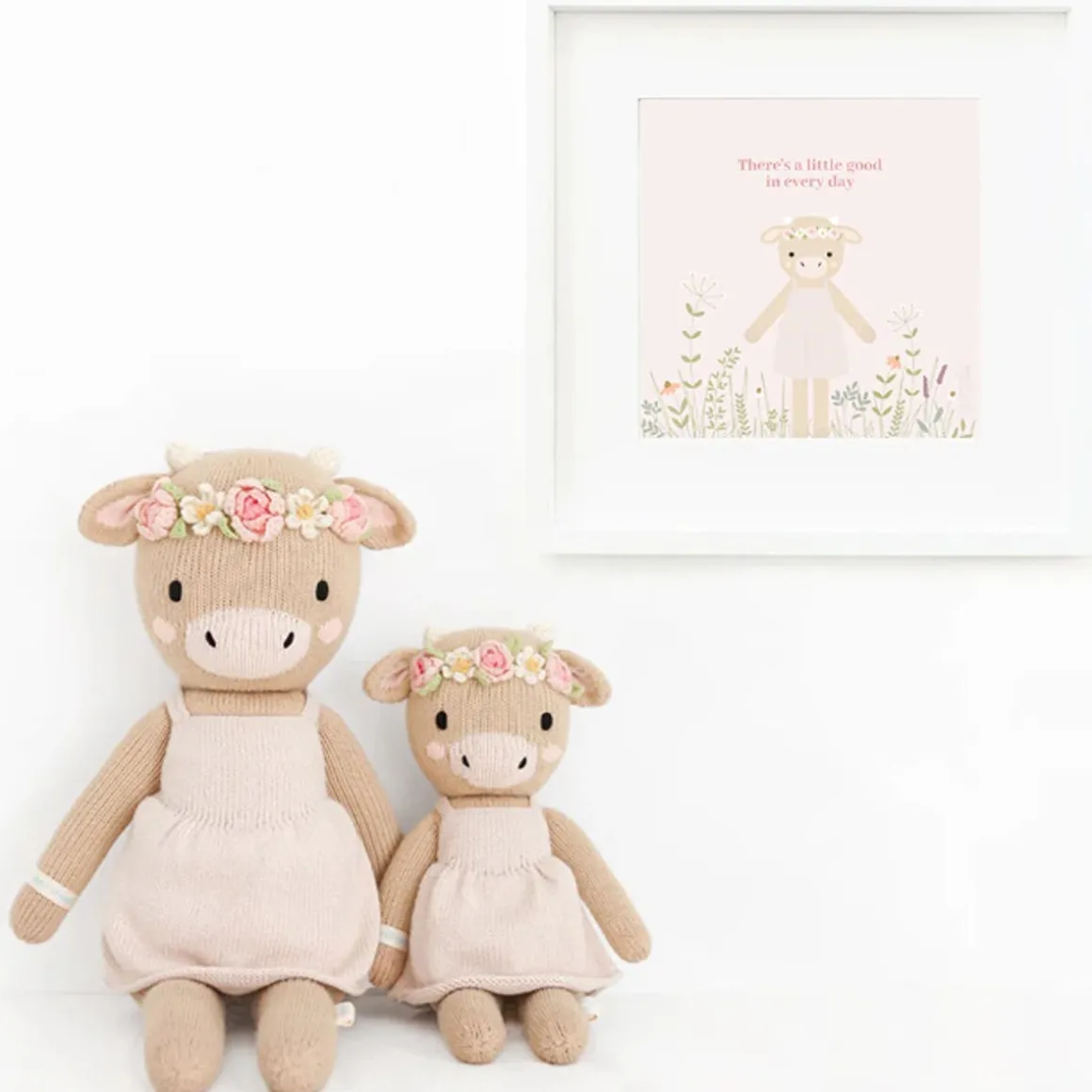 Cow Mini Knit Doll