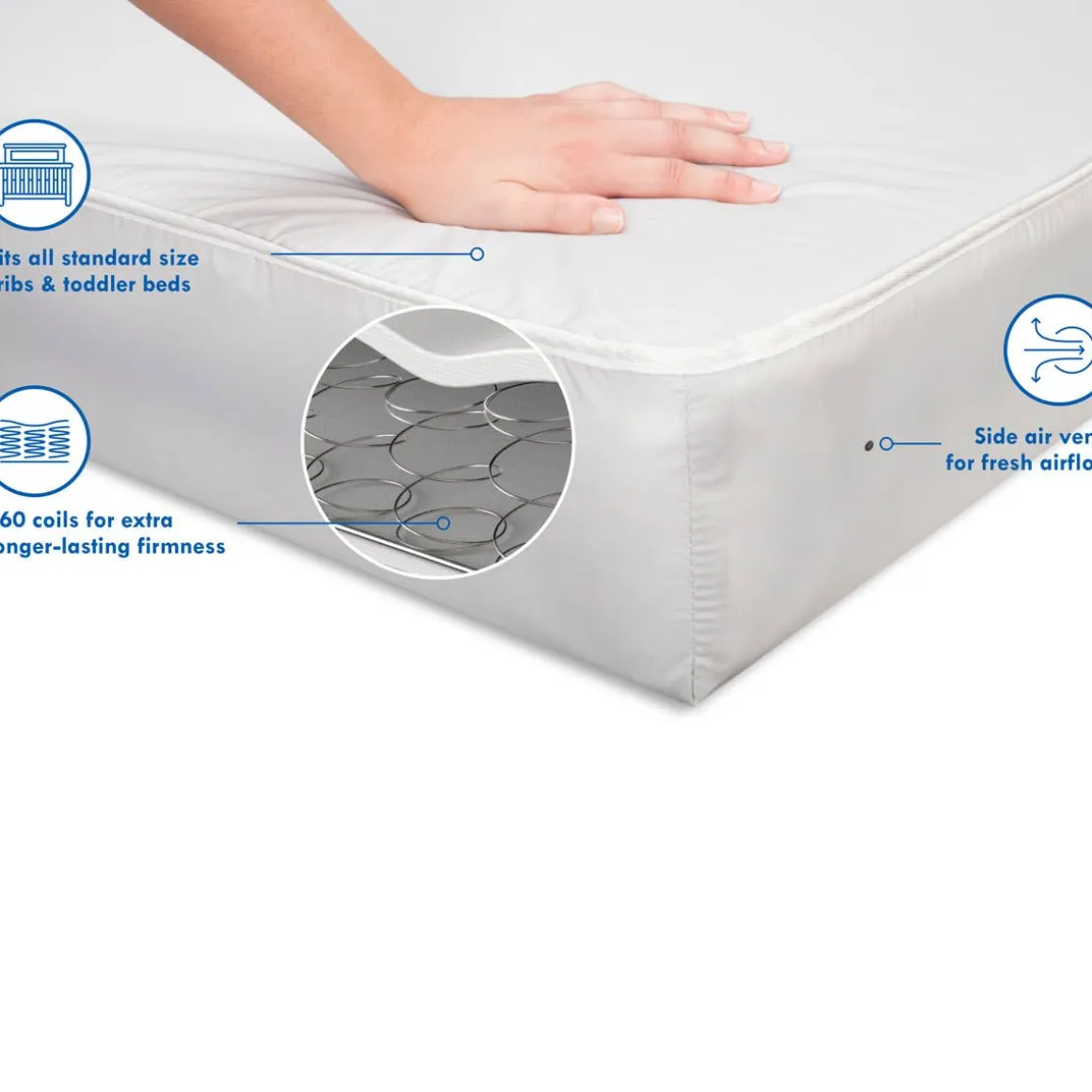 Deluxe Coil Dual-Sided Crib & Toddler Mattress