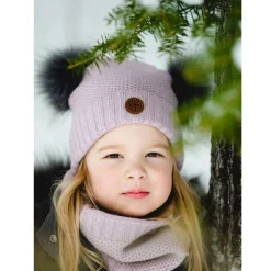 Double Pom Knit Hat