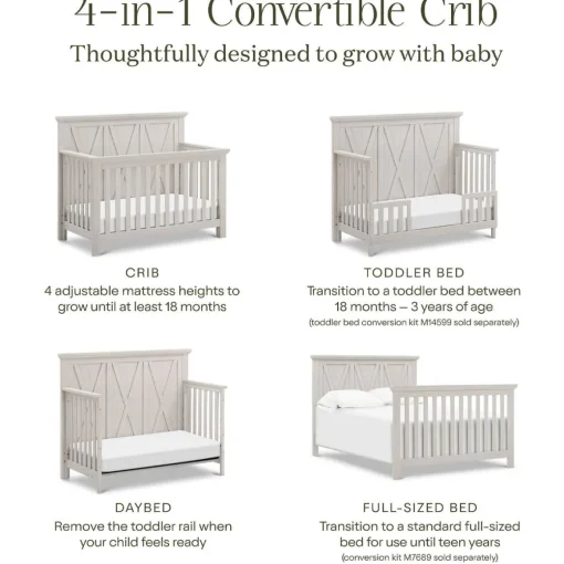 Emory Farmhouse 4-in-1 Crib