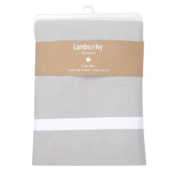 Grey Shirred Crib Skirt