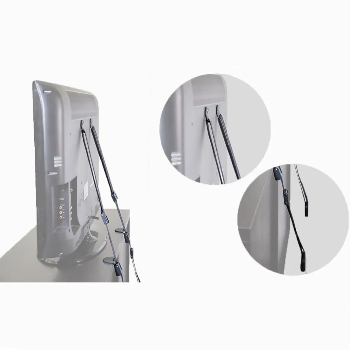 2-in-1 Anti-Tip TV Strap Kit