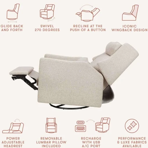 Kiwi Plus Power Glider Recliner with Power Headrest (Eco-Performance)