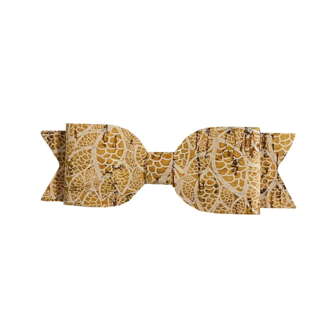 Large Cork Bow Alligator Clip