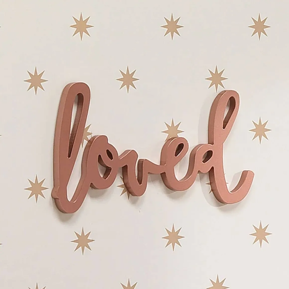 Loved Metallic Wall Decor