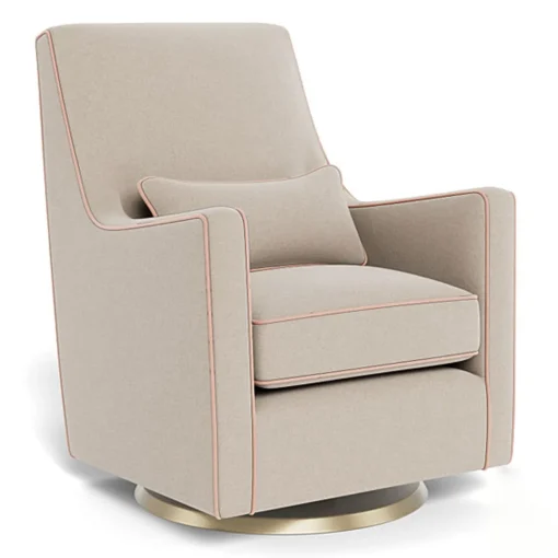 Luca Glider - Wool Fabric with Swivel Base