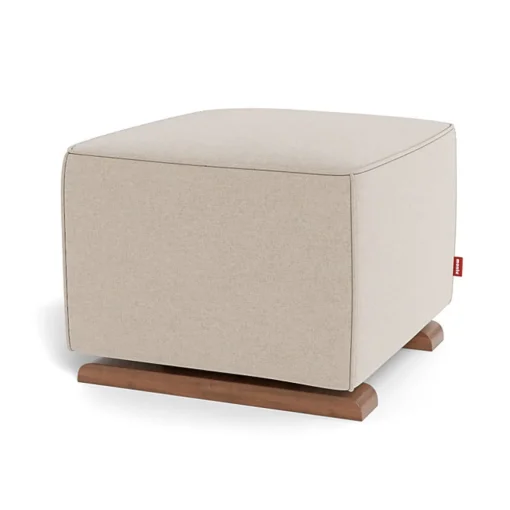 Luca Ottoman - Wool Fabric with Walnut Base