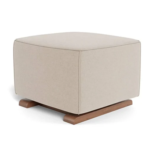 Luca Ottoman - Wool Fabric with Walnut Base