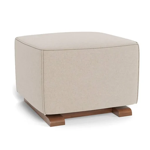 Luca Ottoman - Wool Fabric with Walnut Base