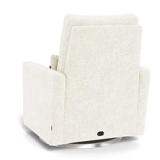 Matera Glider Motorized Recliner - Faux Sheepskin Fabric with Swivel Base