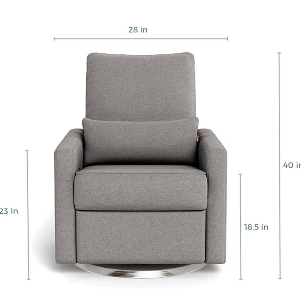 Matera Glider Swivel Recliner with Stainless Steel Base