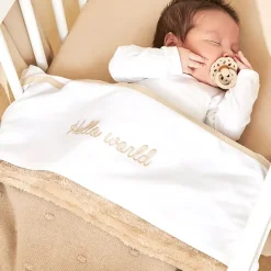 Mini Knots Teddy Crib Blanket