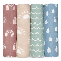 Muslin Swaddle Blankets (4 Pack)