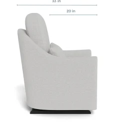 Nessa Glider - Fabric with Espresso Base