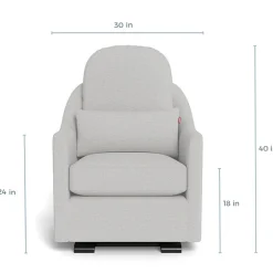 Nessa Glider - Fabric with Espresso Base