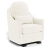 Nessa Glider - Faux Sheepskin with Espresso Base