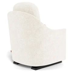Nessa Glider - Faux Sheepskin with Espresso Base
