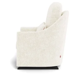 Nessa Glider - Faux Sheepskin with Espresso Base