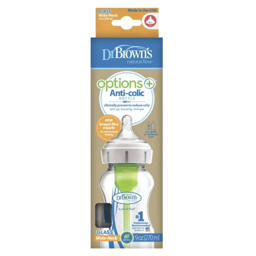Options+ Wide Neck Glass Bottle (9 oz)