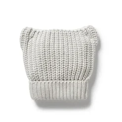 Organic Knitted Bear Hat