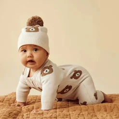 Organic Knitted Jacquard Growsuit