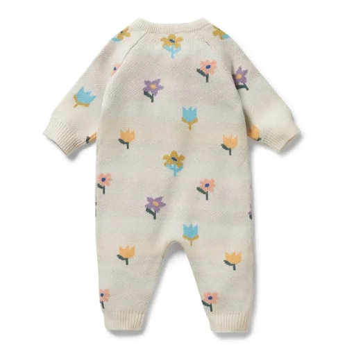 Organic Knitted Jacquard Growsuit
