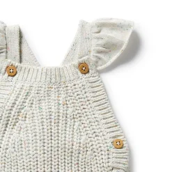 Organic Knitted Ruffle Overall