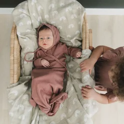 Organic Ribbed Knot Gown