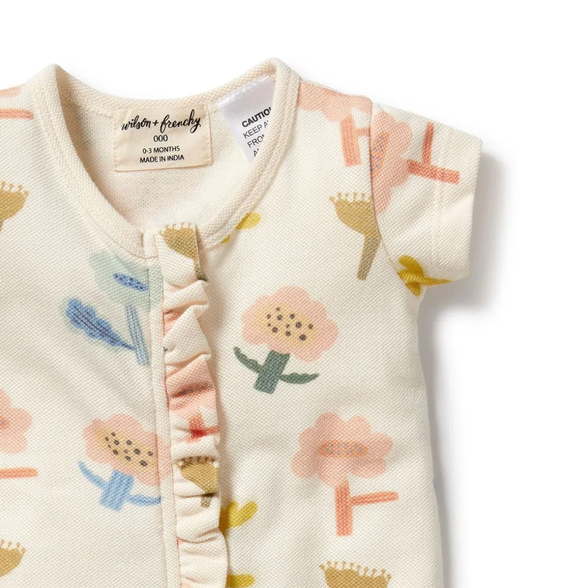 Organic Ruffle Zipsuit