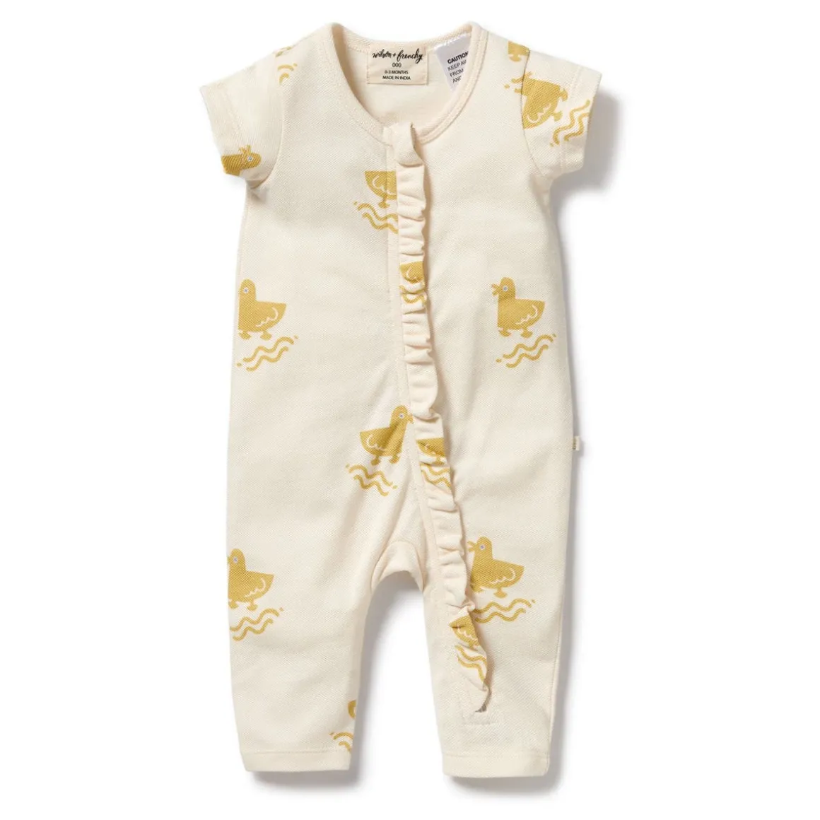 Organic Ruffle Zipsuit