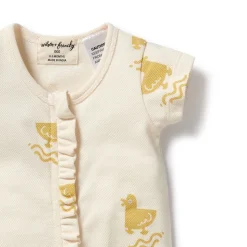 Organic Ruffle Zipsuit