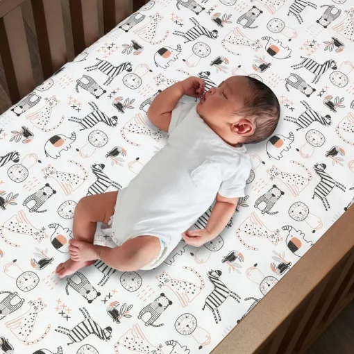 Patchwork Jungle 4 Piece Crib Set
