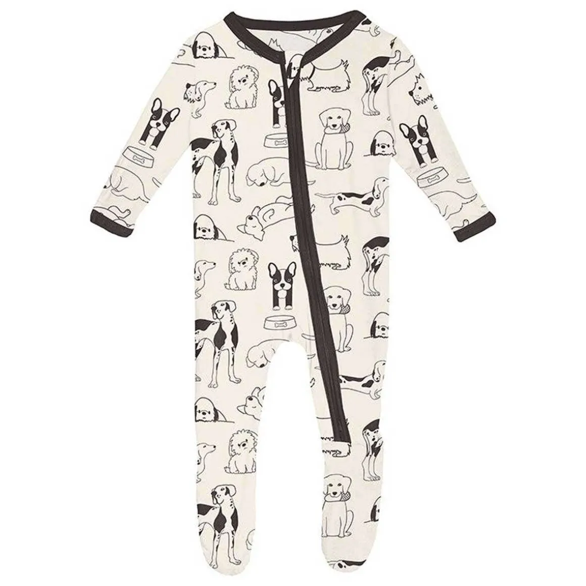 Print Footie with Zipper - (Mornings At Home)