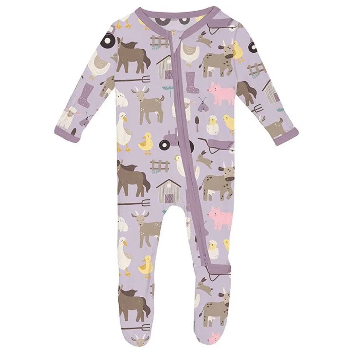 Print Footie with Zipper - (Mornings At Home)