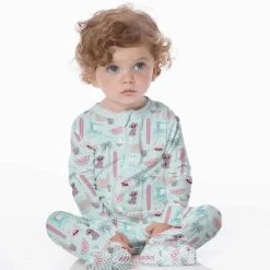 Print Footie with Zipper (Summer Fun)