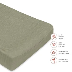 Quilted Muslin Changing Pad Cover