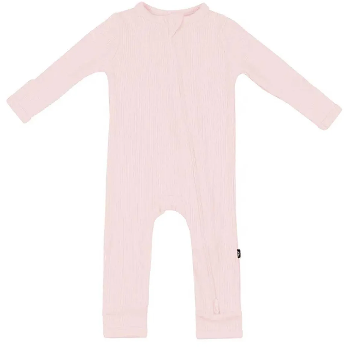 Ribbed Zippered Romper