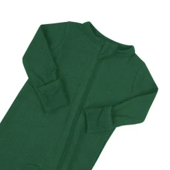 Ribbed Zippered Romper