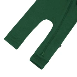 Ribbed Zippered Romper