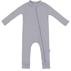 Ribbed Zippered Romper