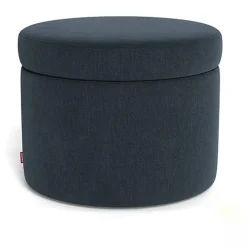 Round Storage Ottoman - Fabric