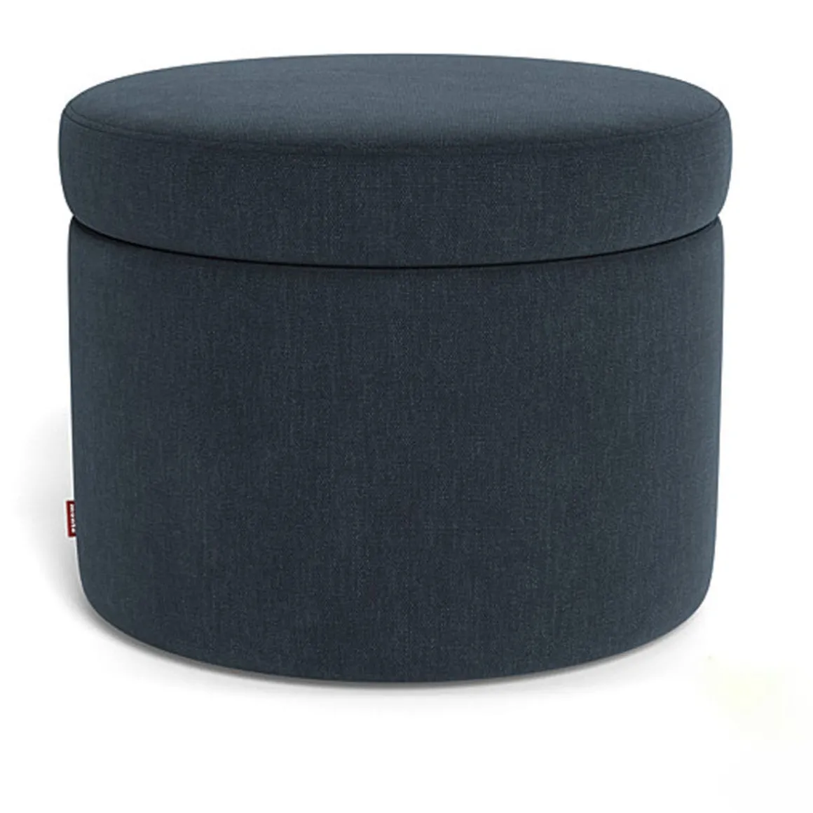 Round Storage Ottoman - Fabric