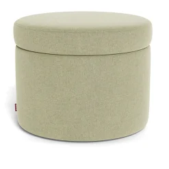 Round Storage Ottoman - Fabric