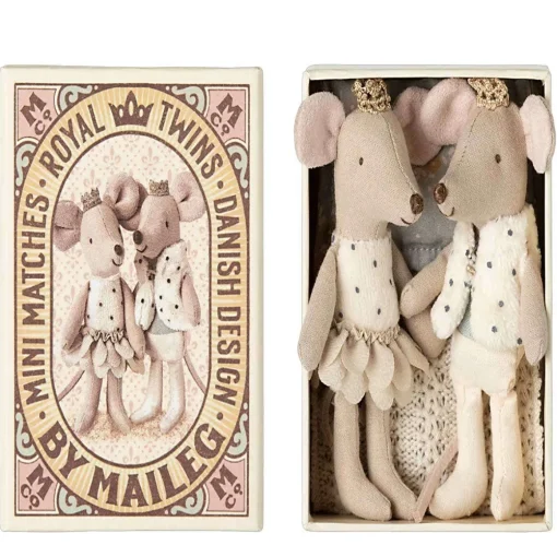 Royal Twin Mice Little Sister & Little Brother in Matchbox