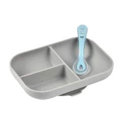 Silicone Divided Plate with 2nd Stage Spoon
