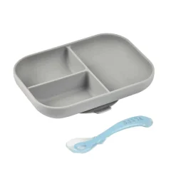 Silicone Divided Plate with 2nd Stage Spoon